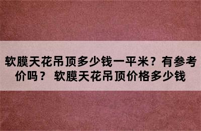 软膜天花吊顶多少钱一平米？有参考价吗？ 软膜天花吊顶价格多少钱